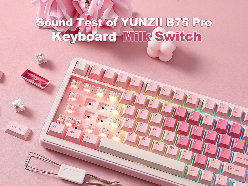 Amazon | YUNZII B75 PRO 75% ガスケットゲーミングキーボード 無線