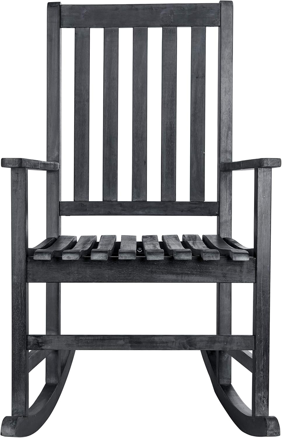 SAFAVIEH PAT6707K Outdoor Collection Barstow Dark Slate Gray Rocking Chair