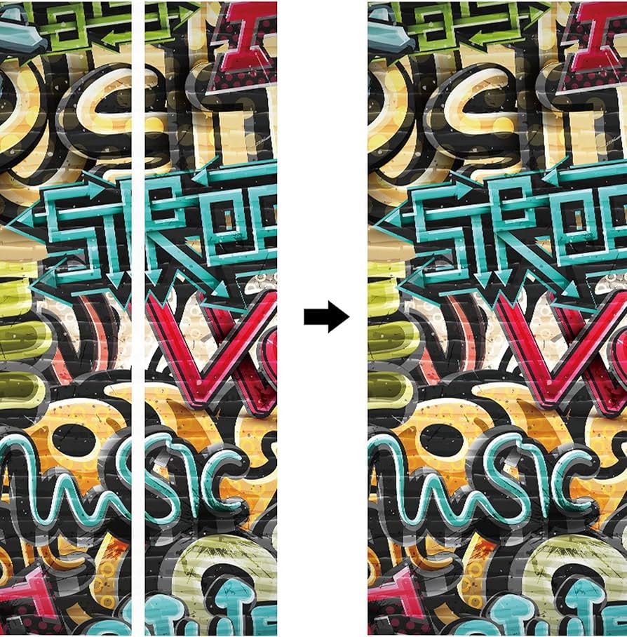 A.Monamour 3D Door Stickers For Interior Doors Piano Keys