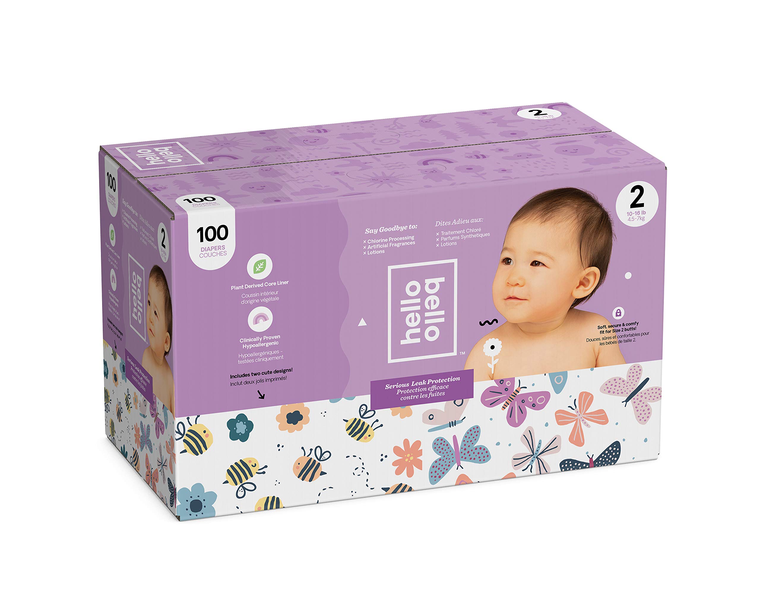 Hello Bello Club Box Disposable Diapers Size 2, 100 Count