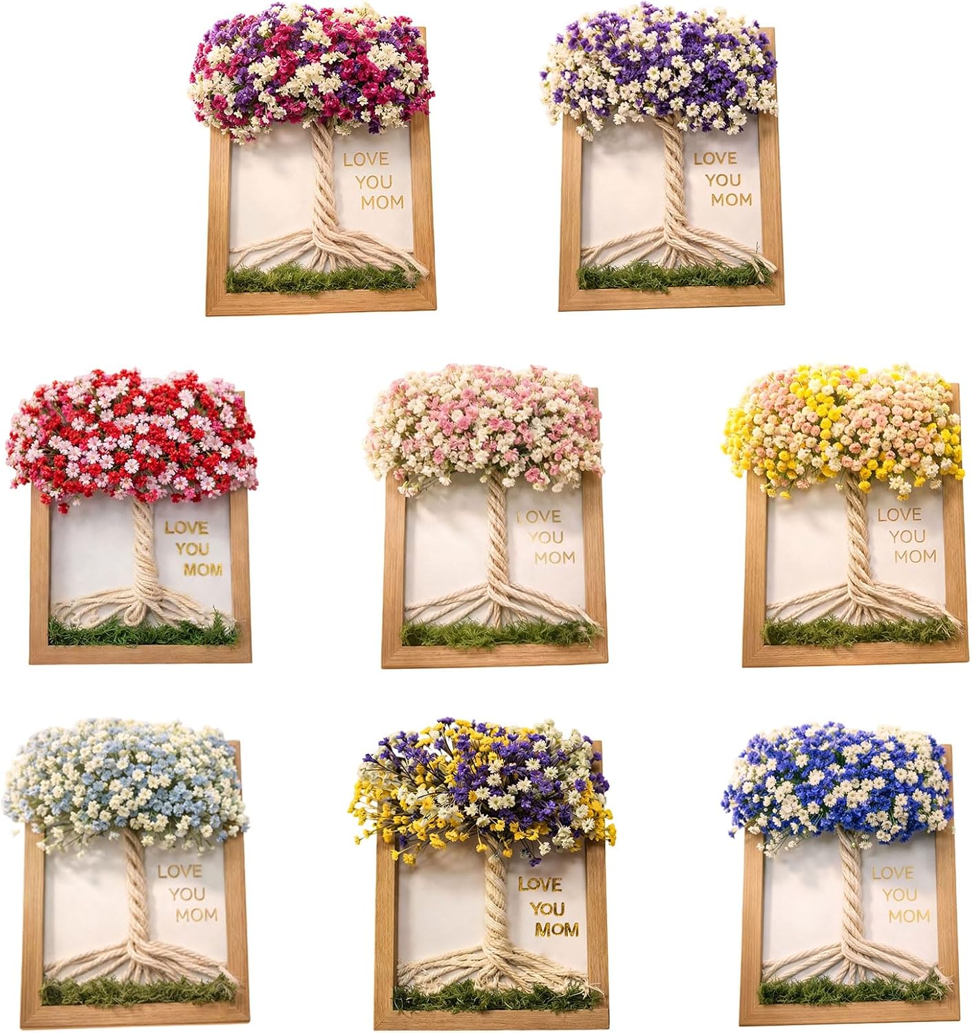 Creative Flower Frame for Mom Birthday Christmas Party Activity Small Home Decoration Family Photo Wooden Photo