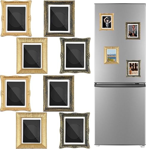 Miniatura 1 de 8 marcos magnéticos vintage para nevera, 2.92.7 x 3.5 pulgadas, marcos magnéticos clásicos para refrigerador, marcos de fotos pequeños para fotos de