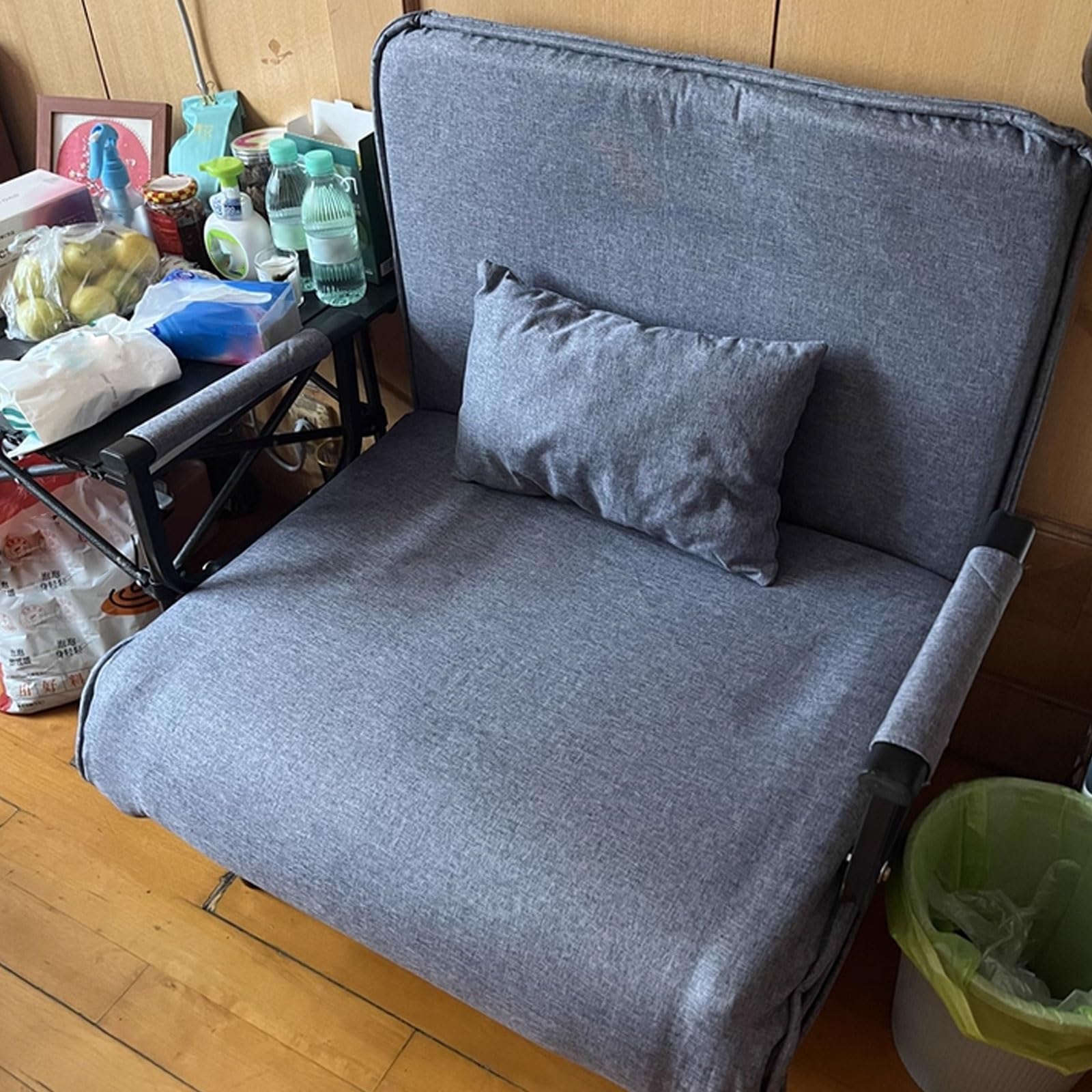 Letti Singoli Poltrona Letto Singolo Salvaspazio Poltrona for Camera Da Letto Moderna Schienale Regolabile in 5 Posizioni Utilizzato in Uffici, Soggiorni(Green)
