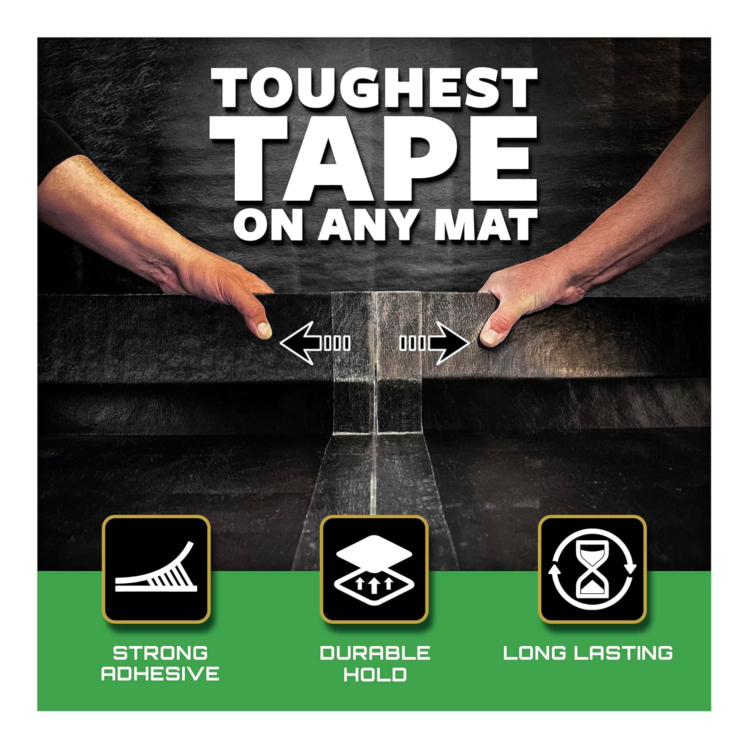 Matman Wrestling Mat Tape - 18 Rolls (case) of 4” 8 mil Tape | Ultra Strong Adhesive for Wrestling, Exercise, Jiu Jitsu Mats | Multi-Purpose Clear Vinyl for Home & Gym Floors