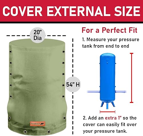 Vista 40 de Redford Supply Co. Cubierta aislante redonda para tanque de presión fría (5 °F), 3 vías redondas, 8 pulgadas de diámetro x 12 pulgadas de alto