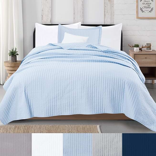 light blue twin bedding