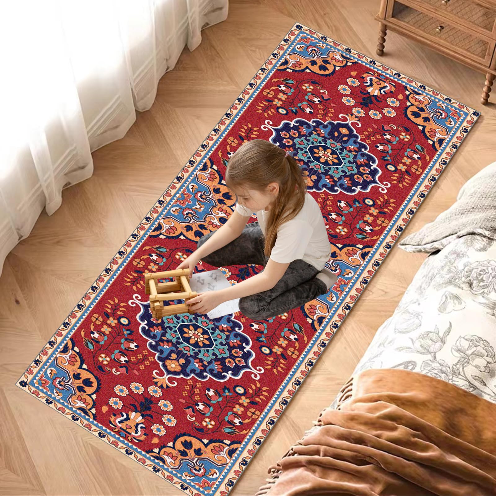 Bieżnik na korytarz, antypoślizgowy, 70 x 200 cm, nadaje się do prania, chodnik kuchenny, długi bieżnik, do przedpokoju, wąski dywan, chodnik, mata podłogowa, chodnik do przedpokoju, przedpokoju,