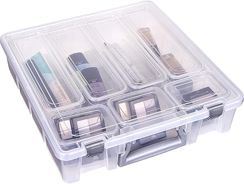 Miniatura 3 de AB Designs 6967ABD Super Satchel con 9 contenedores mezclados en el interior, contenedor apilable para organización de almacenamiento en el hogar,