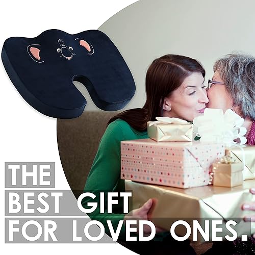 Miniatura 5 de microzo Cojín de asiento de espuma viscoelástica, bonito cojín de silla de animal para silla de escritorio de oficina, almohadilla antideslizante