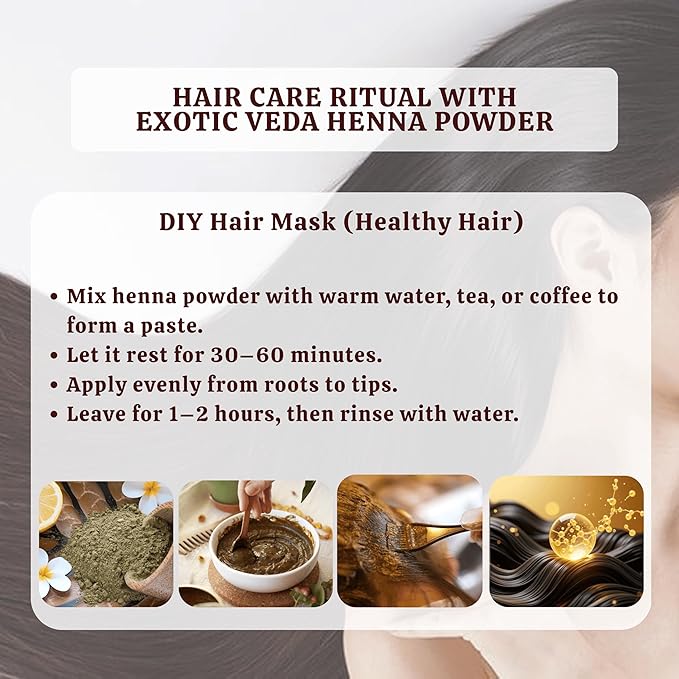 Henna en Polvo 100g 100% Pura Natural para Tinte de Cabello miniatura 4
