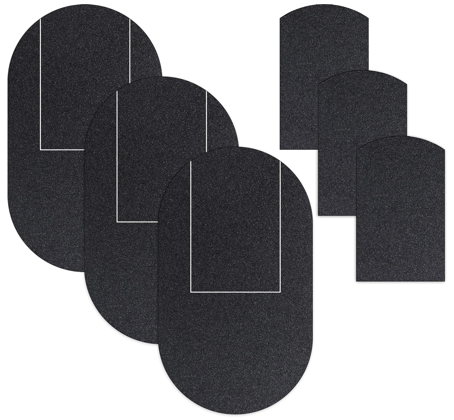 DOOKRON 3+3 PCS Dog Nail Scratch Board Sandpaper Replacement, Self-Adhesive Sandpaper, Suitable Oval Dog Scratch Pad with Treat Box