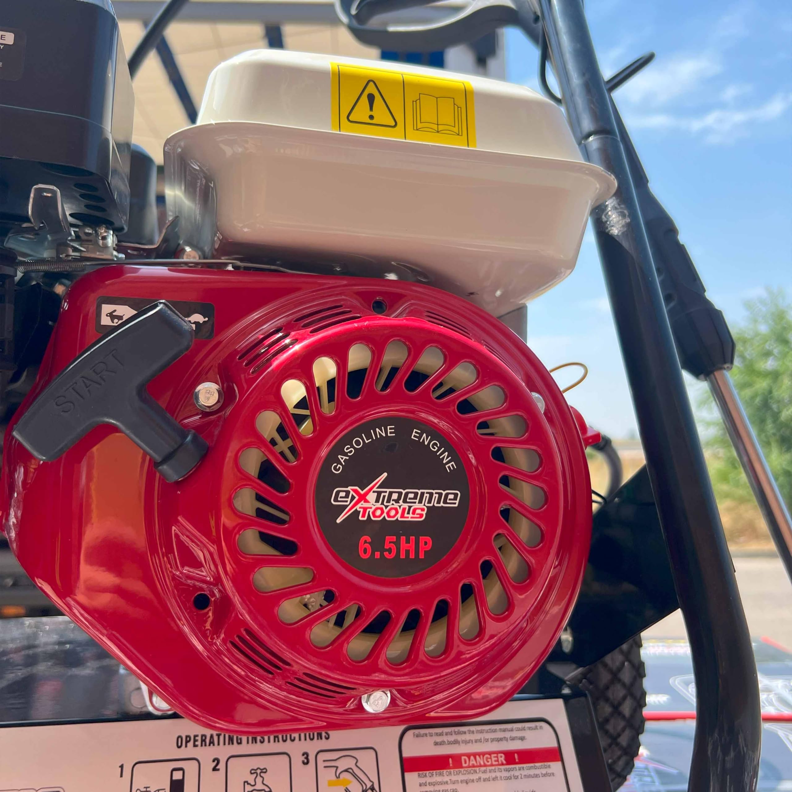 Hidrolimpiadora a Gasolina 3600 PSI – Motor 6.5HP con 4 Boquillas y Kit de Limpieza Profesional