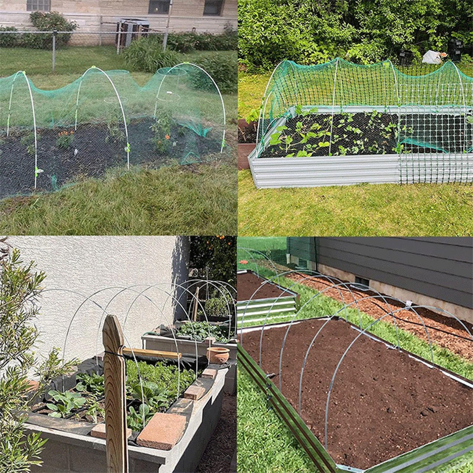 Rete da giardino, protezione dagli insetti, rete di protezione dagli | insetti, rete di protezione dagli insetti, con 50 aste in fibra di , 32 attacchi in acciaio , 32 attrezzi da giardin