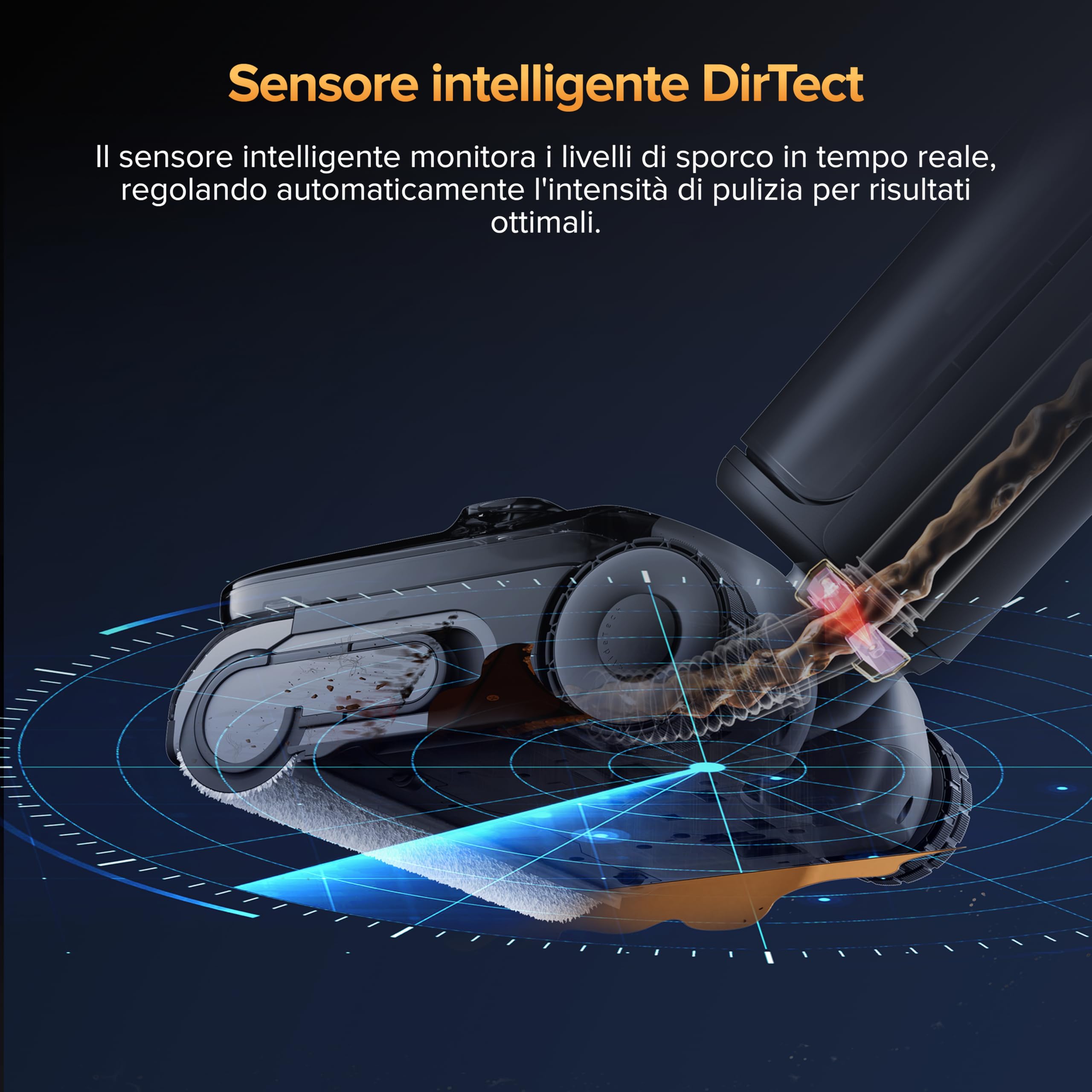 roborock F25 Ultra Aspirapolvere Lavapavimenti a Vapore Senza fili Riscaldamento a 180 °C, Lavaggio 86 °C, Asciugatura 90 °C in 5 min, Aspirazione 22 kPa, WiFi, Sistema Anti-groviglio.