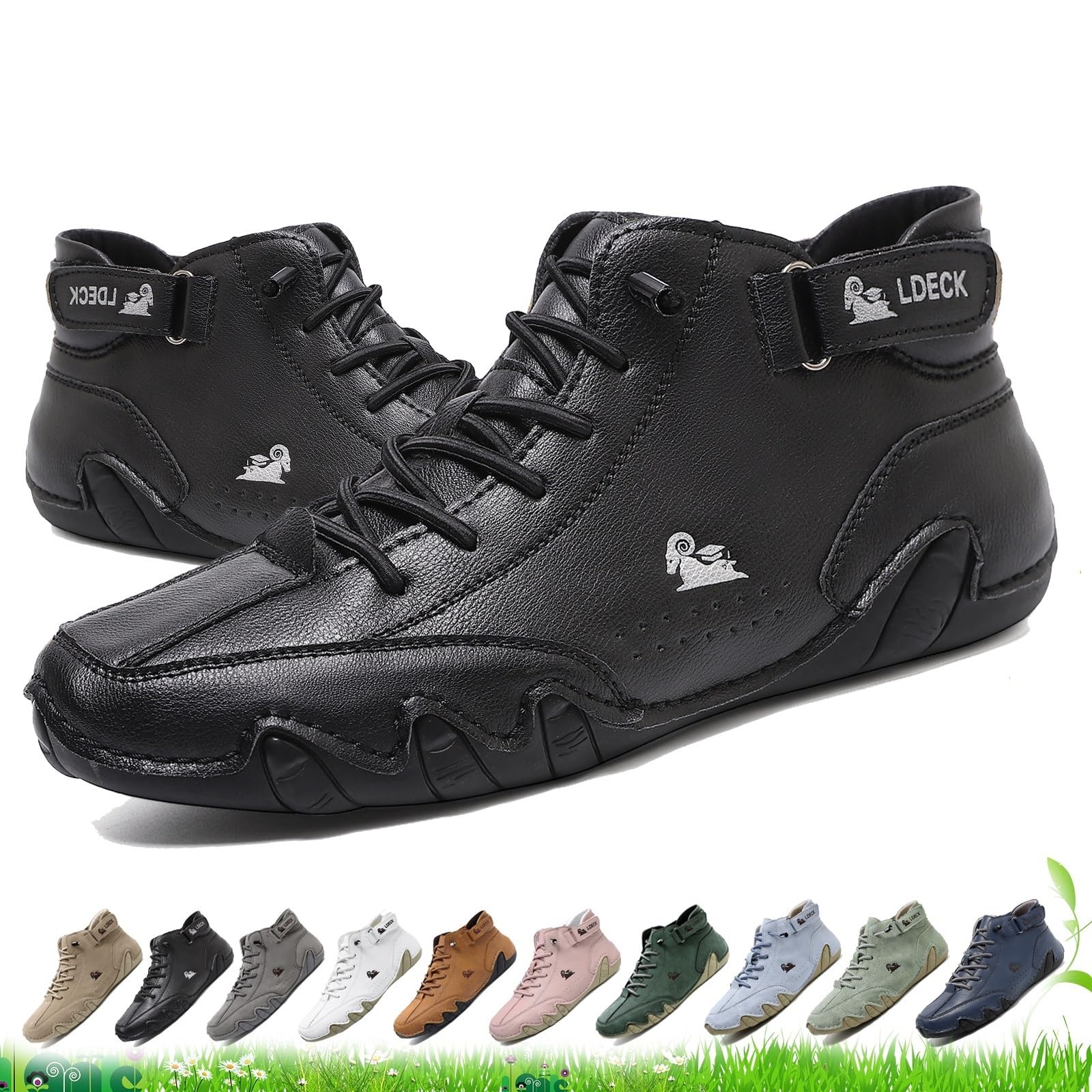 Chaussures orthopédiques imperméables et respirantes Vogldeck for hommes et femmes – Chaussures de pieds nus faites à la main, légères et décontractées, idéales for la randonnée(Noir,37 EU)