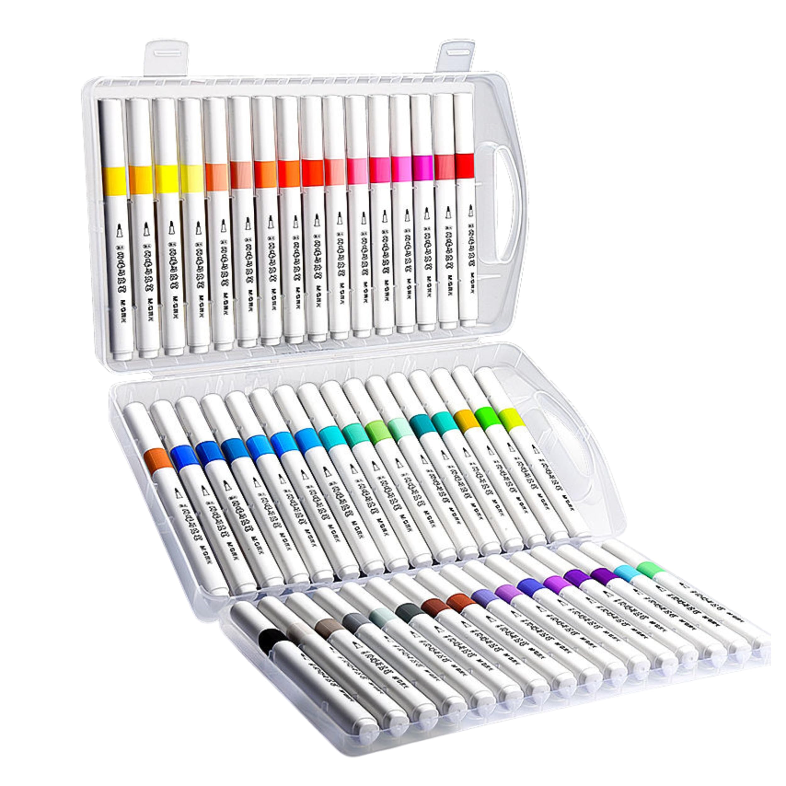 JOUET Professional Acrylic Paint Markers Set, 36 Vibrant Colours, Brush Tip, Water-Based, Non-Toxic, for Rock Painting, Canvas, Glass, Wood, School Projects, with Portable Storage Case-image-15