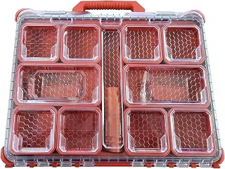 48-22-8431 for Milwaukee 10-Compartment Durable Low-Profile Tool Box IP65 Rated Weather Seal, 10-Removable Bins: 8-small And 2-large Bins With Dividers