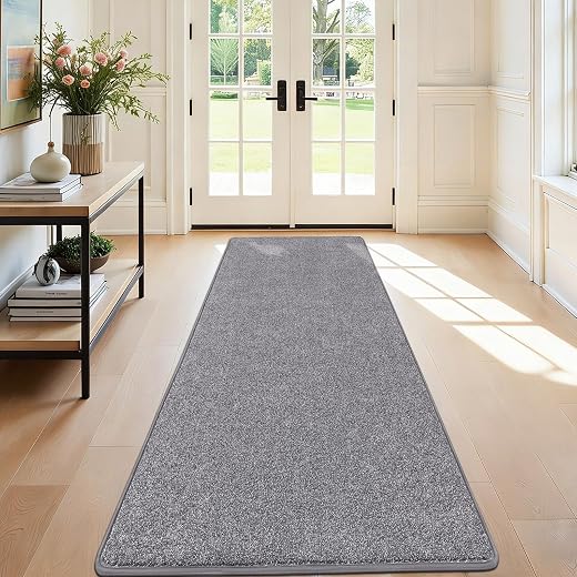 SHACOS Tappeto Corridoio Lungo Antiscivolo 80x200 cm, Tappeti Runner Grigio