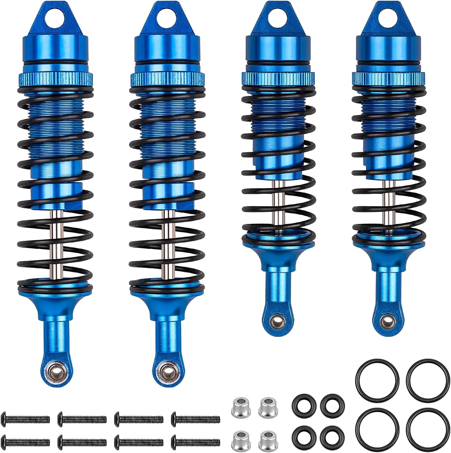 4 piezas de aleación de aluminio delantero y trasero choques para 110 Traxxas Slash 2WD 4X4 Rustler 4X4 VXL Hoss Stampede Bandit Nitro Amortiguador