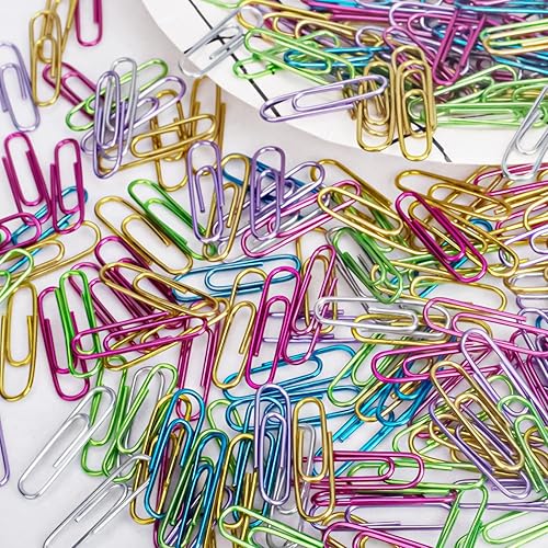 Miniatura 6 de 300 clips de papel de tamaño pequeño, clips recubiertos de colores surtidos suaves y duraderos para aula, oficina, escuela y uso personal