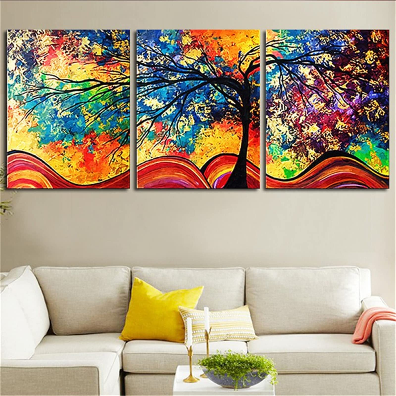 5D Diamond Painting Kits Completo, 3 Pezzi Square drill Albero Astratto 35x45cm Fai da Te Pittura Diamante, DIY Strass Ricamo Pittura a Punto Croce Arte Mestiere per Decorazione della Parete di Casa