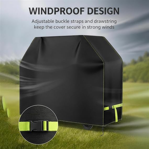 ZORQ BBQ Grill Cover for Everdure Kiln Pizza Oven 2022-pr, Outdoor Grill Cover Windproof BBQ Protection Cover with Adjustable Straps for Outdoor Barbecue Gas Charcoal