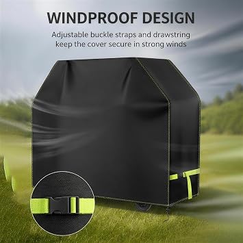 ZORQ BBQ Grill Cover for Everdure Kiln Pizza Oven 2022-pr, Outdoor Grill Cover Windproof BBQ Protection Cover with Adjustable Straps for Outdoor Barbecue Gas Charcoal
