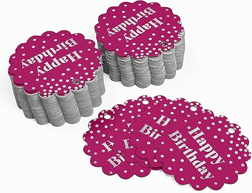 Miniatura 262 de Etiquetas colgantes para botellas de feliz cumpleaños, paquete de 100 unidades Blanco,Aqua Blue,Negro,Azul,Azul turquesa oscuro,Rosa