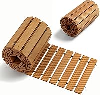 ALTRYST 8FT Teak Wood Pavers for Outdoor Walkways - Anti-Slip, UV Resistant, Foldable Pathway, 1100 lbs Capacity for Garden & Driveway