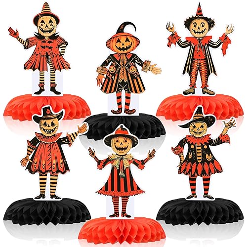 Marspark 6 Pcs Large Vintage Halloween Decor 9 Inch Honeycomb