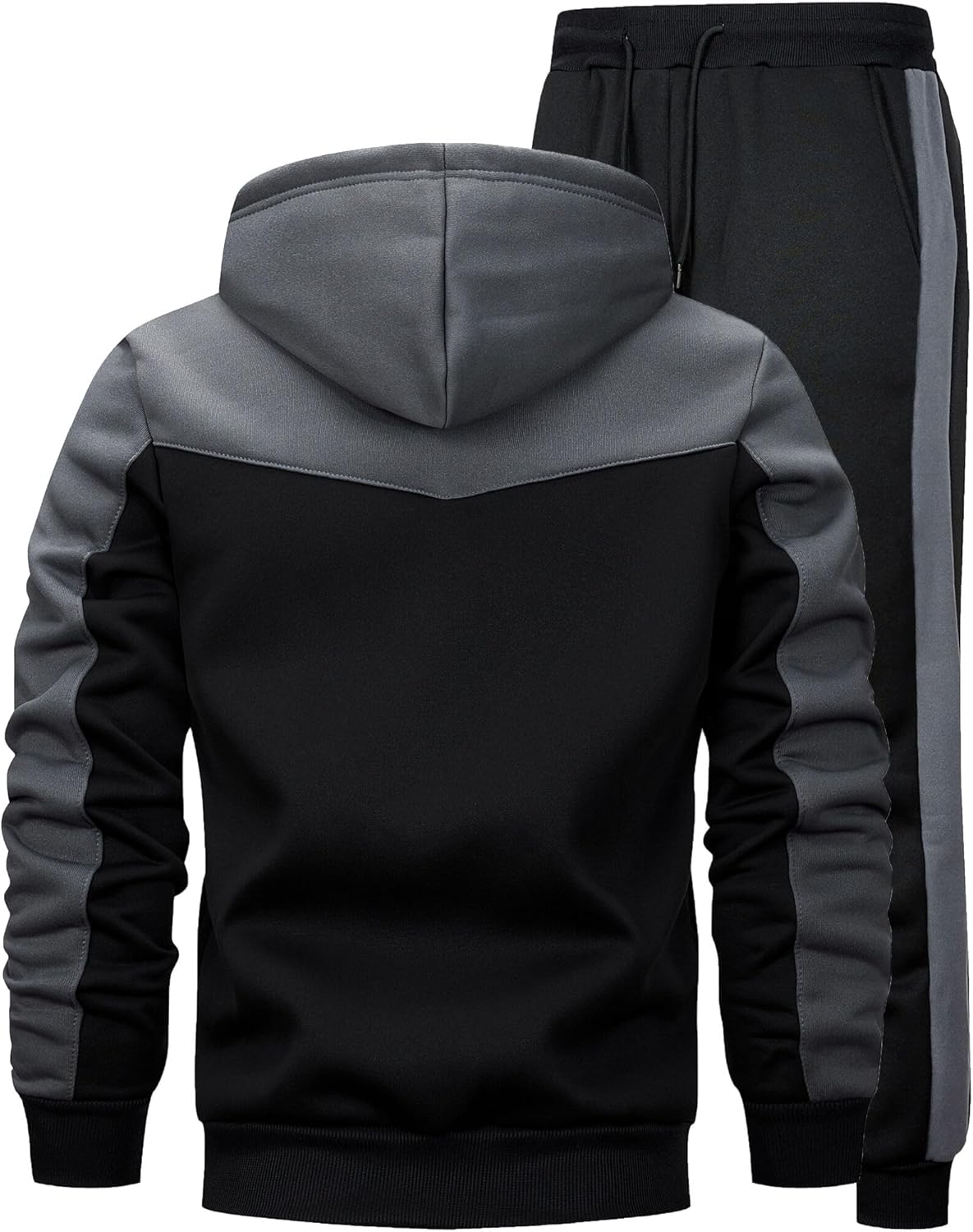 Men's 2 Pieces Tracksuit for Men Full Zip Jogger Sports Suit Gym Training Sweatsuits - Image 3