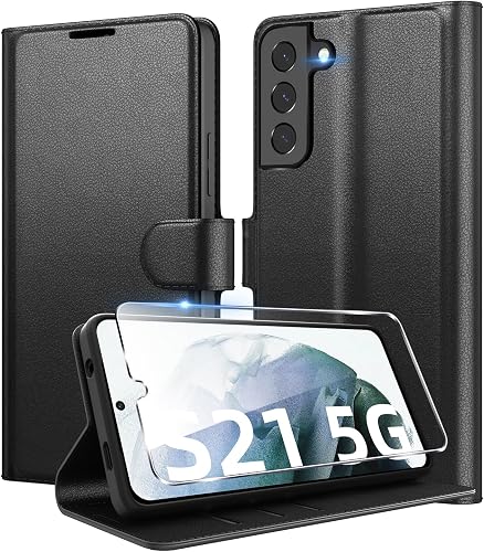 Eirltiy Funda para Samsung Galaxy S21 5G Piel PU Premium, Tipo Cartera Antigolpe