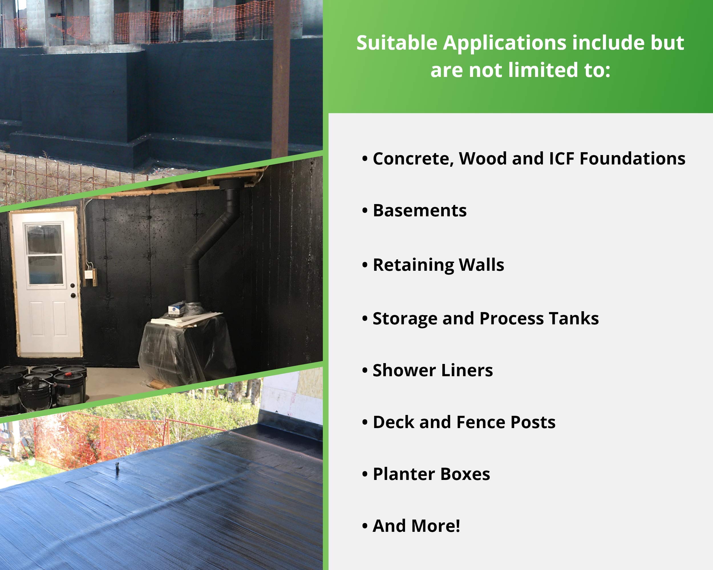 Liquid Rubber Concrete Foundation and Basement Sealant Indoor