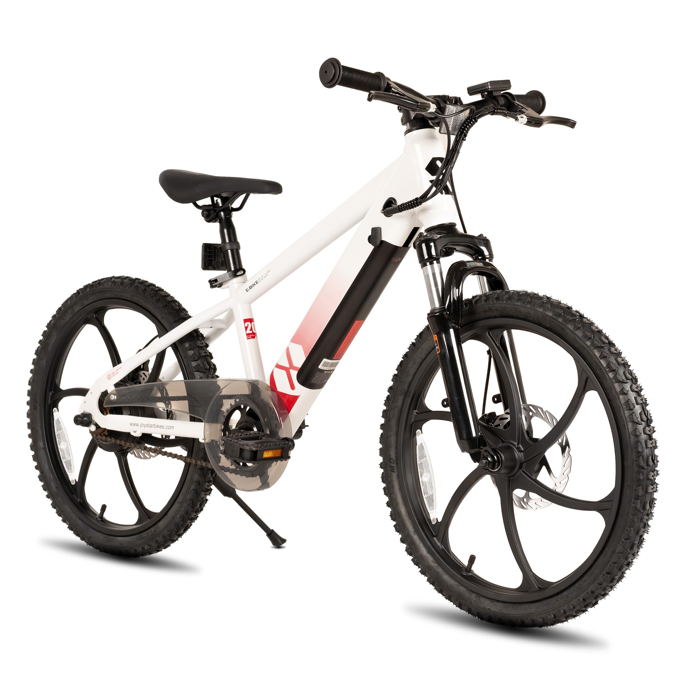 JOYSTAR Electric Bike for Kids Teens Ages 7+ with 250W Brushless Motor, 15 Miles 15MPH Electric Mountain Bicycle with Removable Battery, Safe Mini Ebikes with Dual Disc Brakes, Multiple Colors