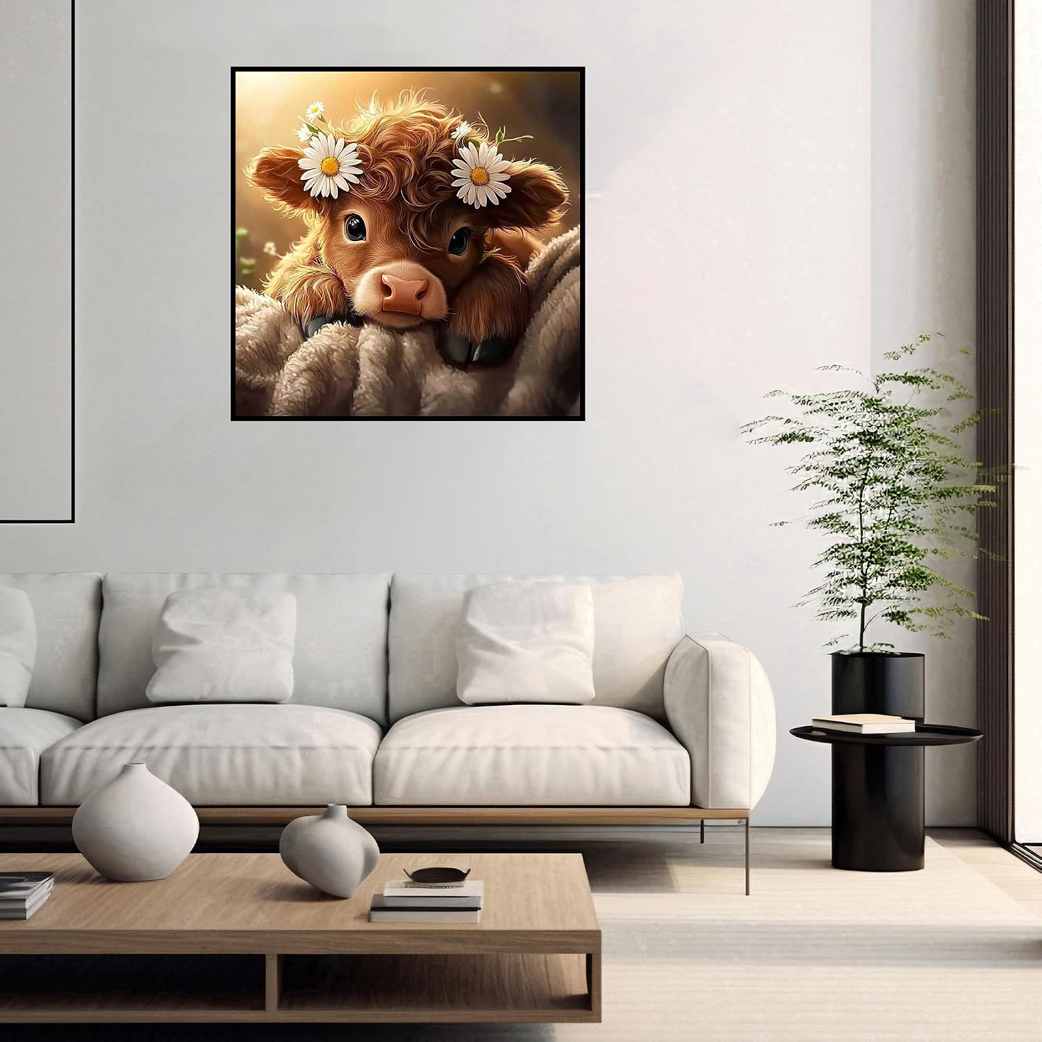 Highland Cow Diamond Art Kits for Adults,Diamond Painting Kits for Beginner image 4