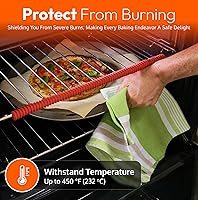Vista 5 de Protección para estantes de horno de silicona - Protector de estante resistente al calor para estufa, protector lateral de calor para la parrilla