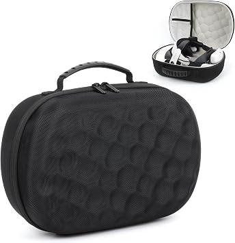 Hard Carrying Case for Meta Quest 3/3s VR Headset, Compatible with Bobovr M3 pro and Touch Controllers Accessories, Waterproof Portable Protection Storage Bag Black