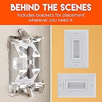 Vista 3 de ECHOGEAR Placa de cepillo de pared para ocultar hasta 8 cables de bajo voltaje, cepillos resistentes con diseño de captura de cables, paso de cable