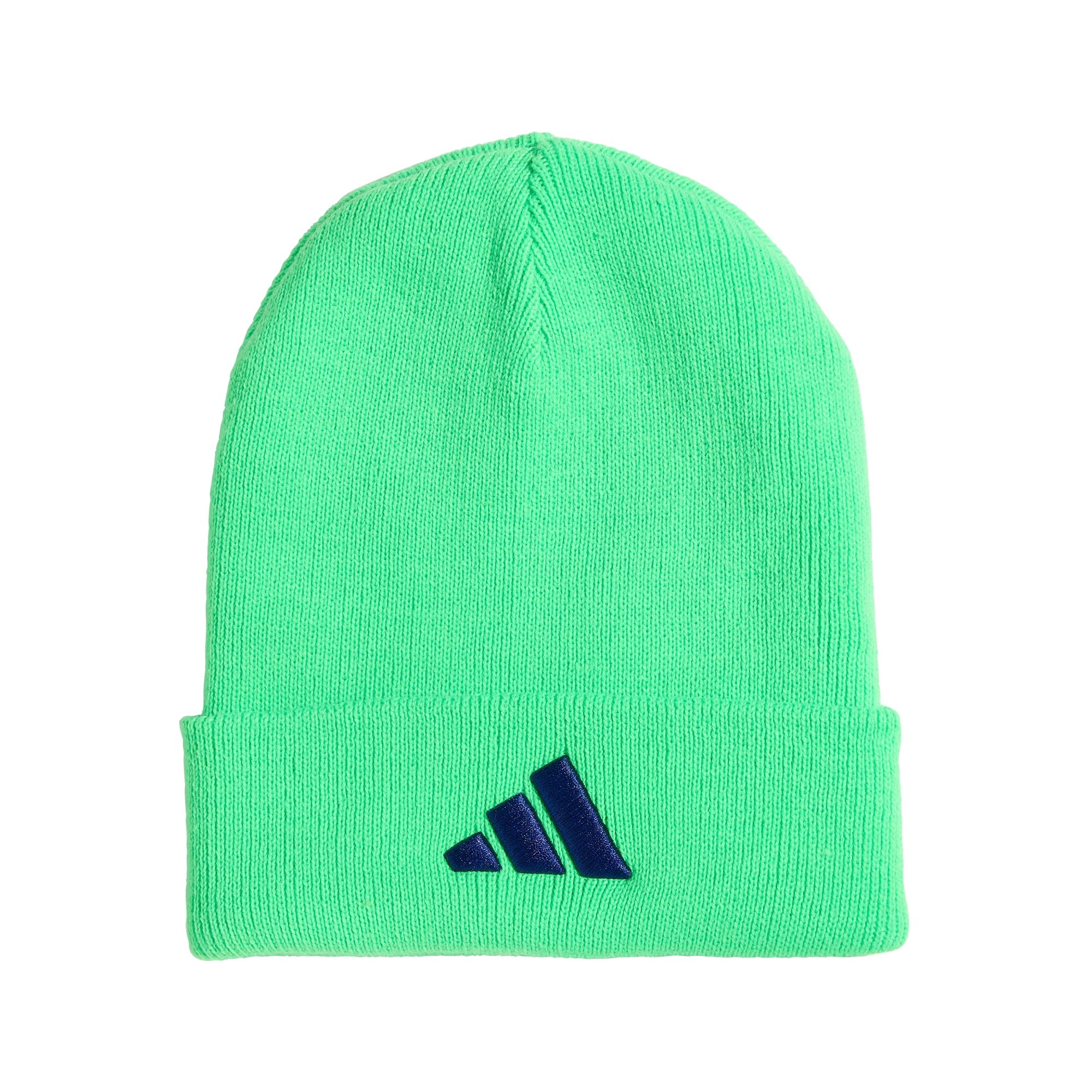 adidas Unisex Kids Little Kids Neon Beanie Hat, Screaming Green/Mystery Ink, XXS-XS