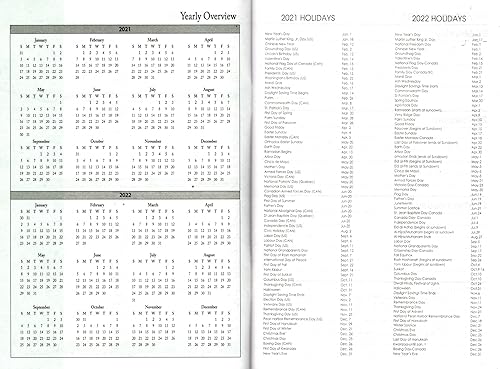 Miniatura 3 de Calendario académico para estudiantes 2021 - 2022, agenda semanal de la universidad escolar, organizador de libros de citas + 100 calcomanías de