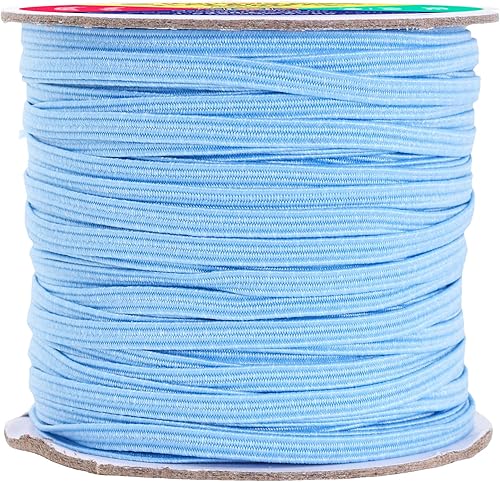 Vista 28 de Mandala Crafts - Rollo de cordón elástico plano para costura y manualidades Beige