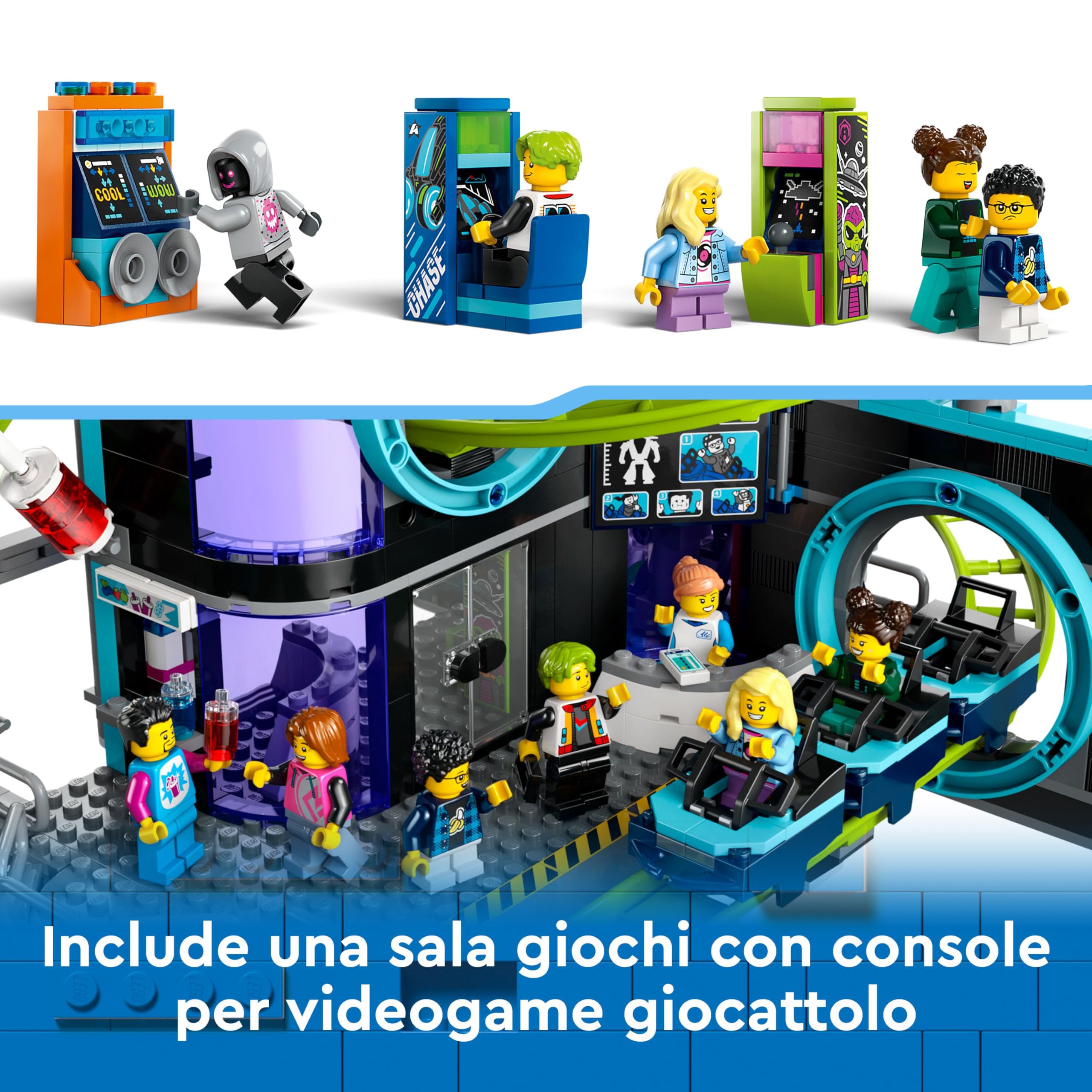LEGO City Montagne Russe di Robot World, Parco Giochi Avventura per Bambini e Bambine da 8 Anni in su da Costruire, Giocattolo Creativo con Mech Snodabile, Idea Regalo di Compleanno 60421