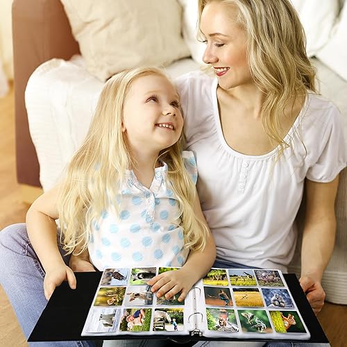 Miniatura 7 de WOT I Fundas para tarjetas coleccionables de 9 bolsillos, 80 páginas, 1440 bolsillos de doble cara, protectores de páginas transparentes para