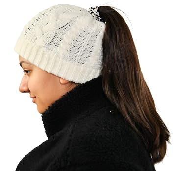HOME-X Ponytail Beanie, High Ponytail 
