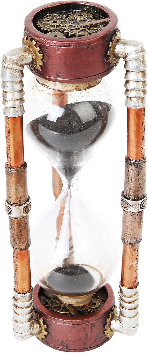 PTC 6.13 Inch Steampunk Inspired Sand Timer Hourglass Statue Figurine