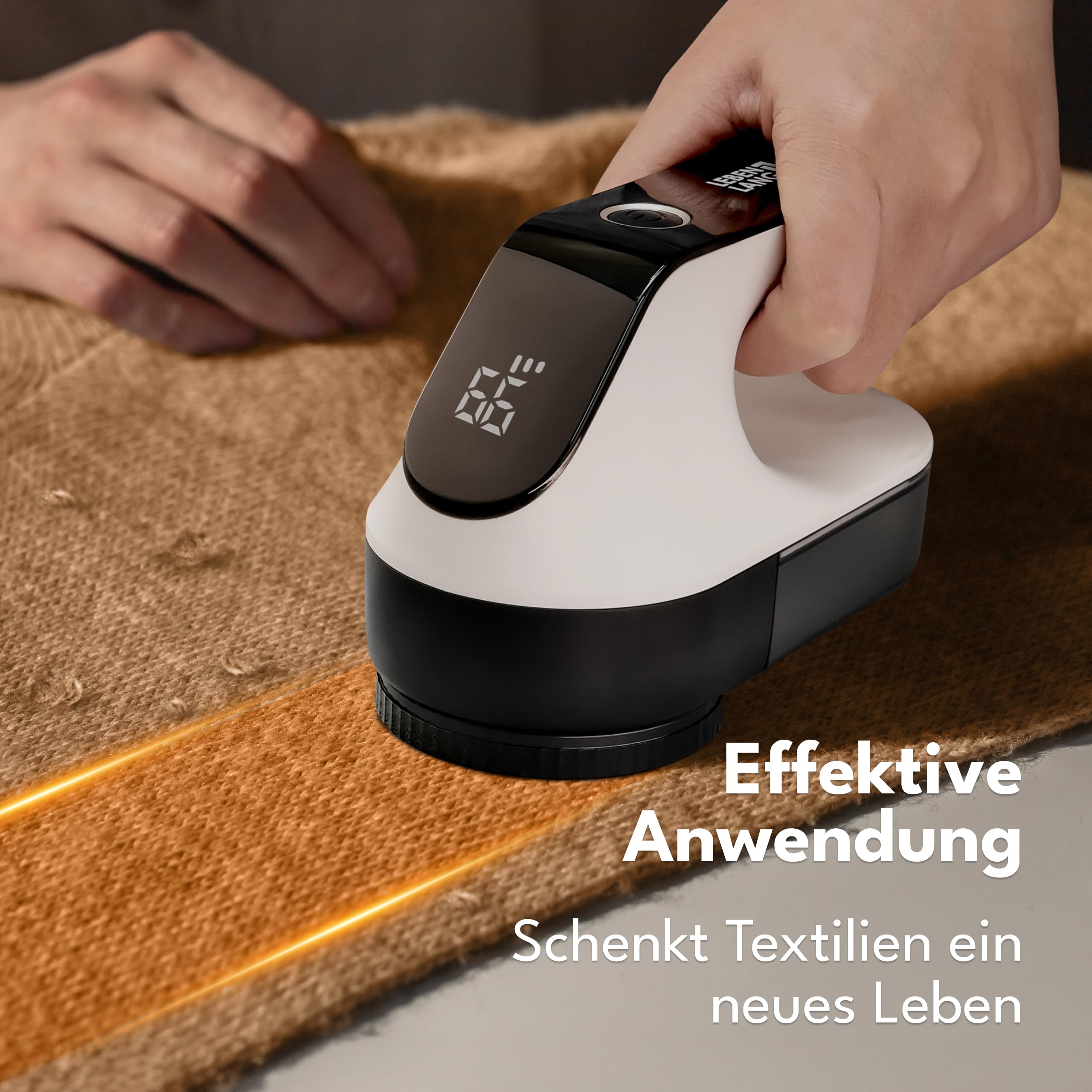 LEBENLANG Leva pelucchi elettronico ricaricabile 2000mAh – Incl. Display LED & Spazzola per Pulizia | Togli rimuovi maglioni Tira peluche Fino a 2 ore di autonomia Macchinetta levapelucchi elettrico