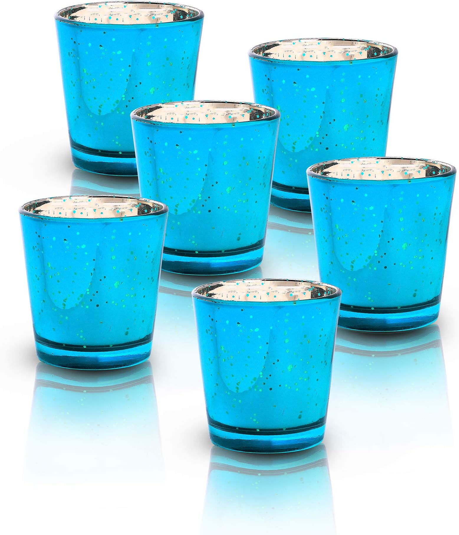 Homesake Glass Tealight Candle Holder With Candle, Pack of 6