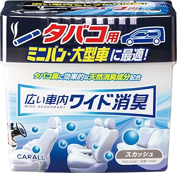 オカモト産業 Carall 広い車内ワイド消臭 タバコ用スカッシュ 車用消臭 芳香剤 置き型 800g 10 車 バイク 車 バイク Amazon