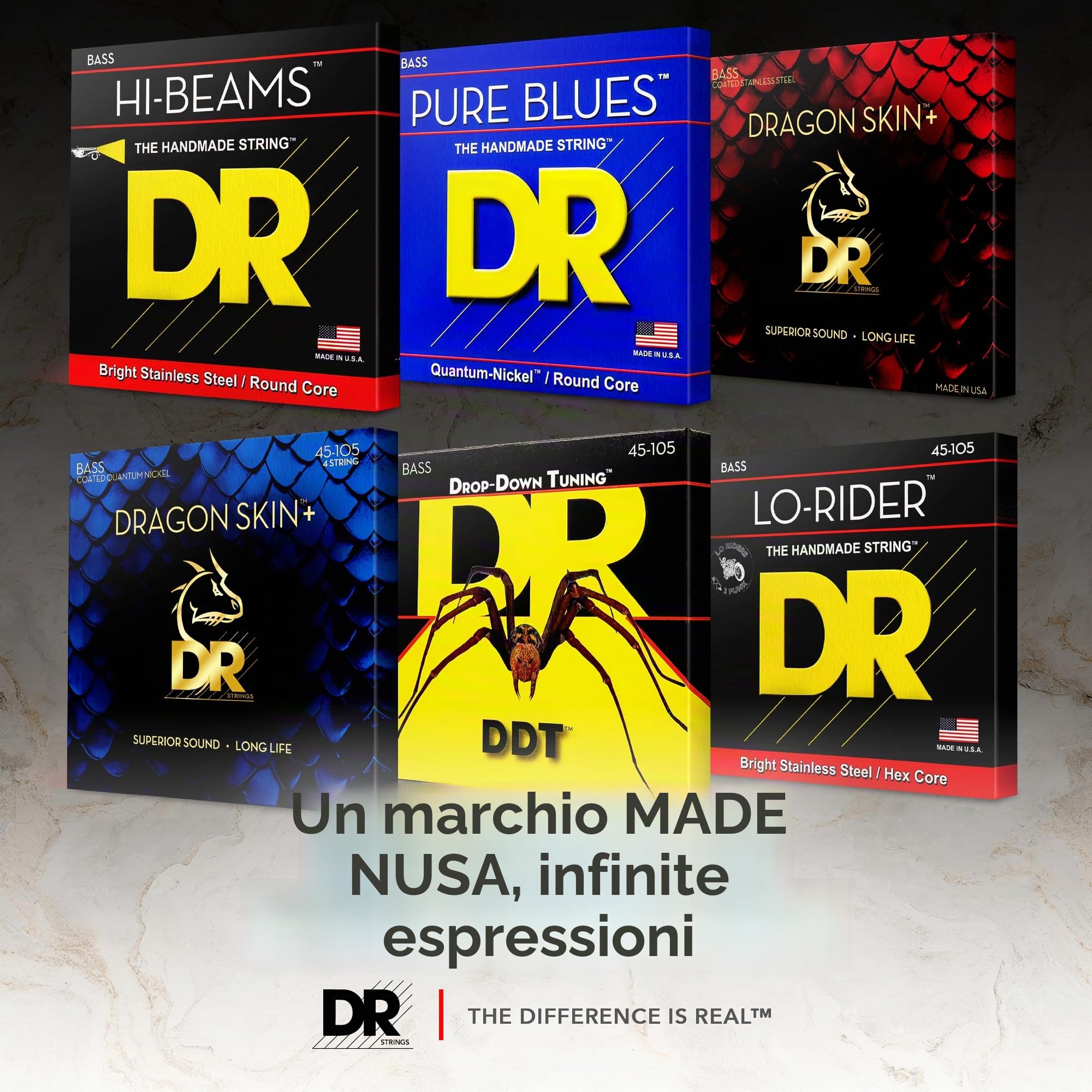 DR Black Beauties Basso 5 Corde 45-130