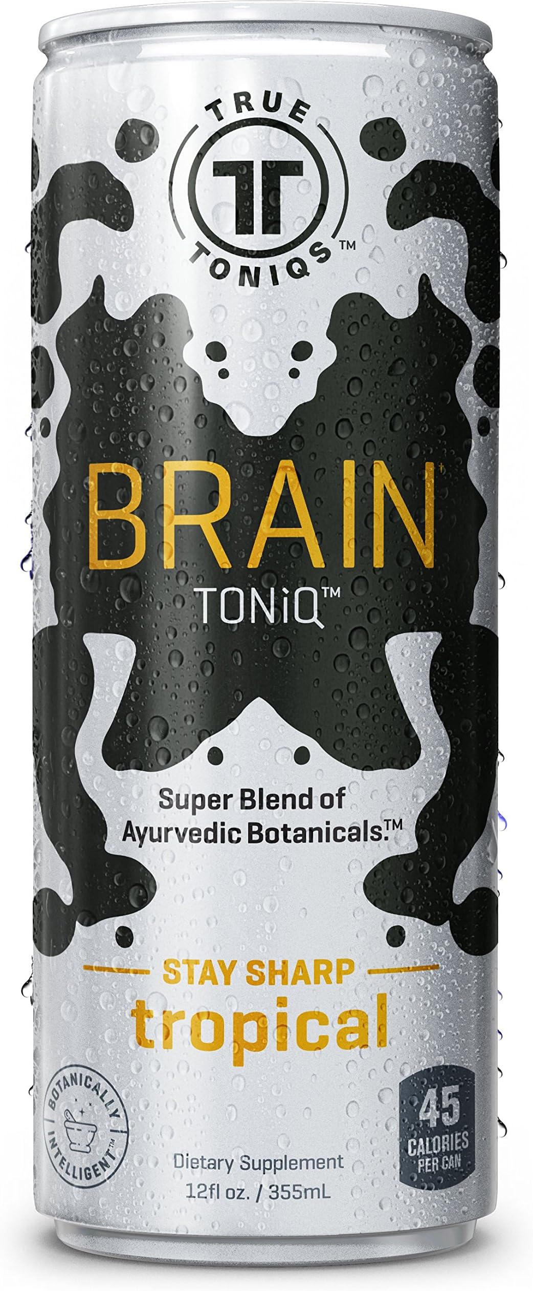 TRUE TONiQS Brain Toniq, Tropical, 12 Ounce (Pack of 12)